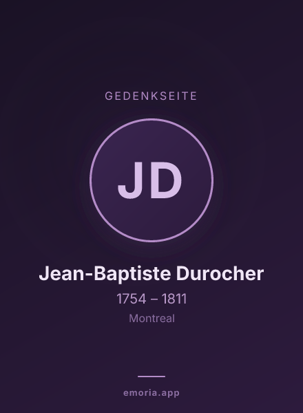 Gedenkportrait von Jean-Baptiste Durocher