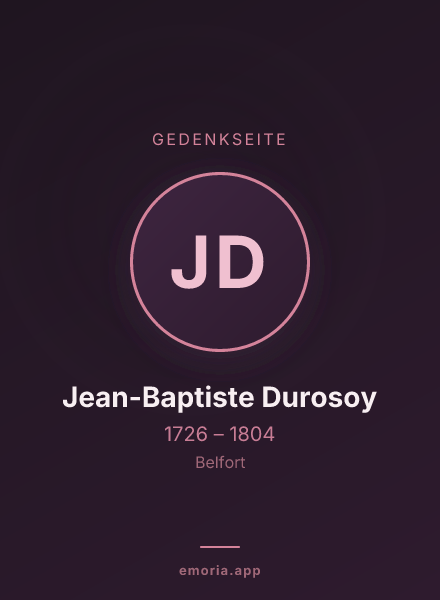 Gedenkportrait von Jean-Baptiste Durosoy