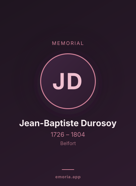 Memorial portrait of Jean-Baptiste Durosoy