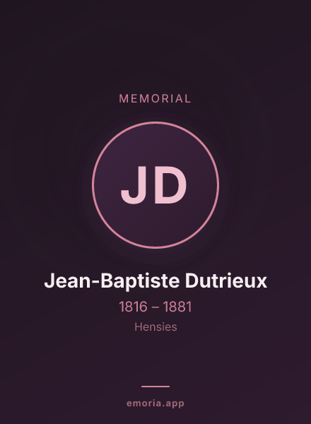 Memorial portrait of Jean-Baptiste Dutrieux