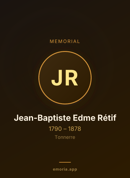 Memorial portrait of Jean-Baptiste Edme Rétif