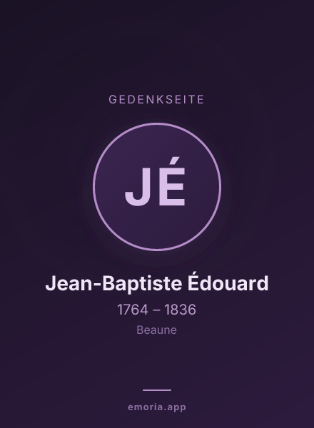 Gedenkportrait von Jean-Baptiste Édouard