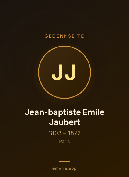 Gedenkportrait von Jean-baptiste Emile Jaubert