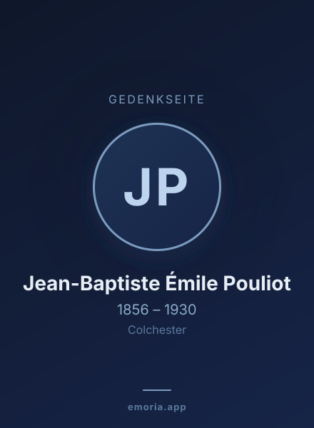 Gedenkportrait von Jean-Baptiste Émile Pouliot