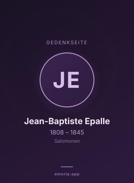 Gedenkportrait von Jean-Baptiste Epalle