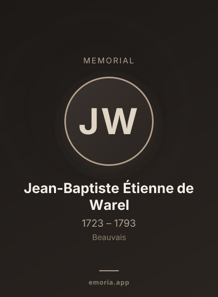 Memorial portrait of Jean-Baptiste Étienne de Warel
