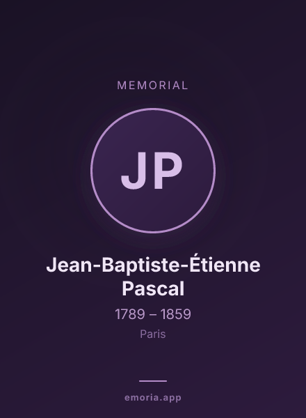 Memorial portrait of Jean-Baptiste-Étienne Pascal