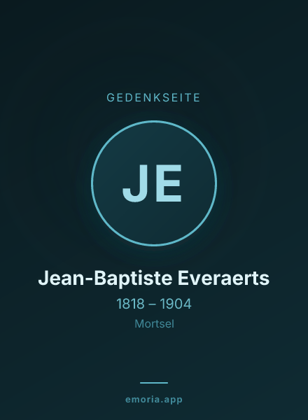 Gedenkportrait von Jean-Baptiste Everaerts