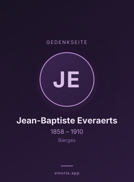 Gedenkportrait von Jean-Baptiste Everaerts