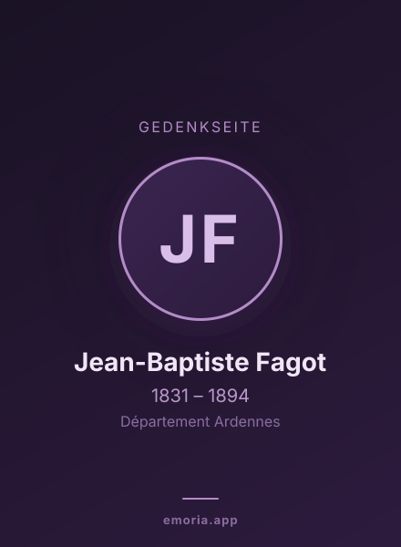 Gedenkportrait von Jean-Baptiste Fagot