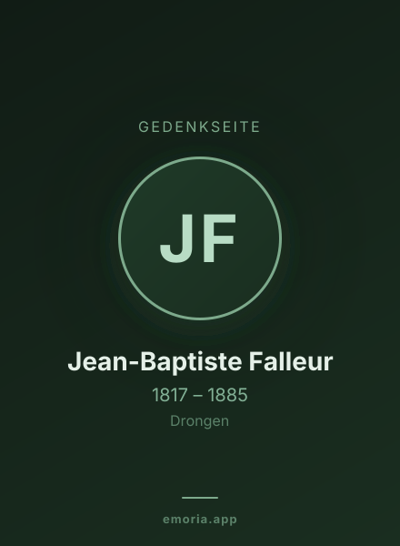 Gedenkportrait von Jean-Baptiste Falleur