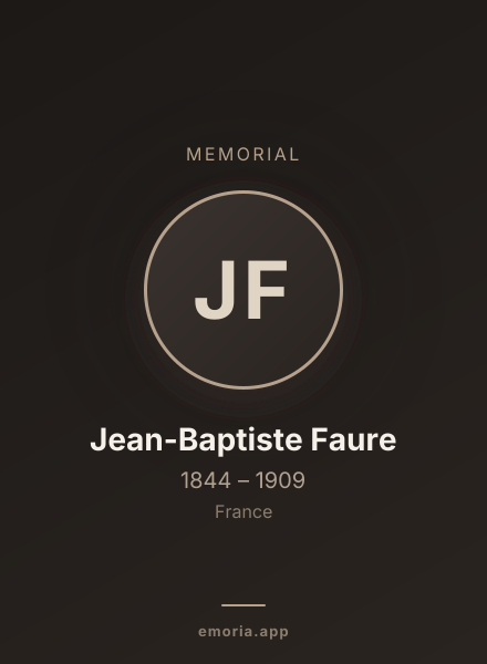 Memorial portrait of Jean-Baptiste Faure