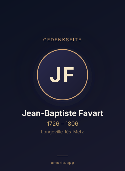 Gedenkportrait von Jean-Baptiste Favart