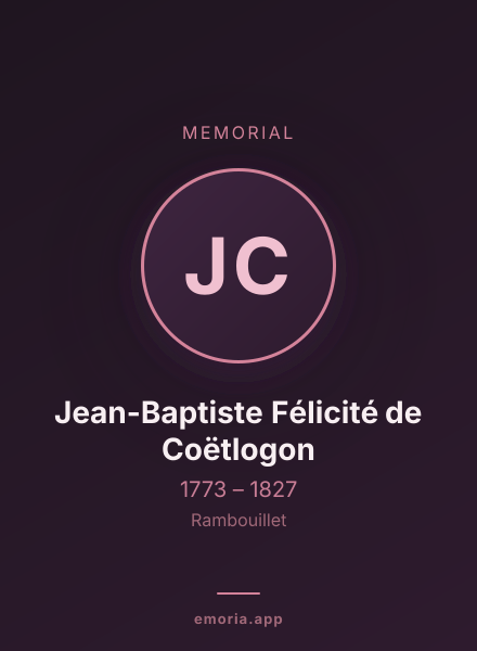 Memorial portrait of Jean-Baptiste Félicité de Coëtlogon