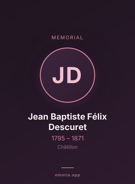 Memorial portrait of Jean Baptiste Félix Descuret