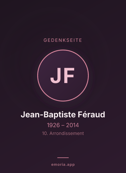 Gedenkportrait von Jean-Baptiste Féraud