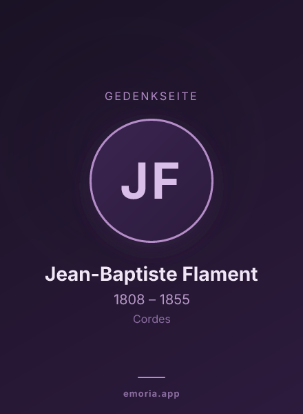 Gedenkportrait von Jean-Baptiste Flament
