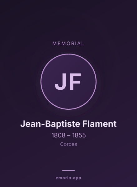 Memorial portrait of Jean-Baptiste Flament
