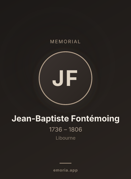 Memorial portrait of Jean-Baptiste Fontémoing