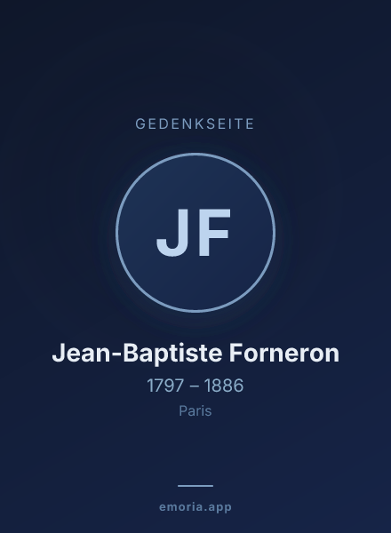 Gedenkportrait von Jean-Baptiste Forneron