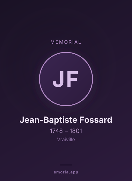 Memorial portrait of Jean-Baptiste Fossard