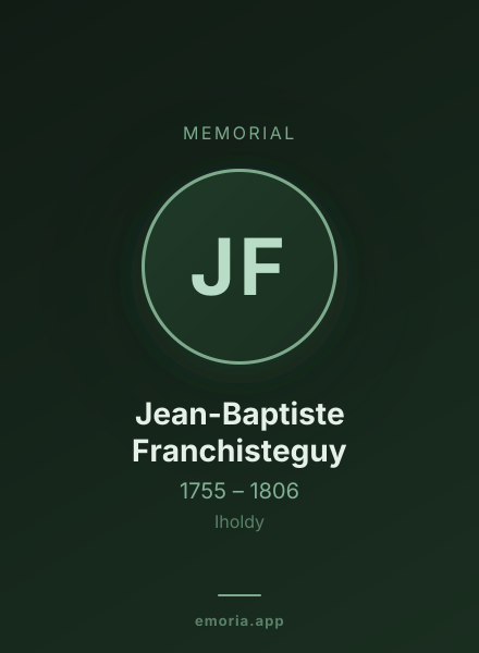 Memorial portrait of Jean-Baptiste Franchisteguy
