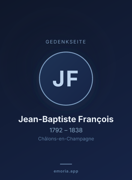 Gedenkportrait von Jean-Baptiste François