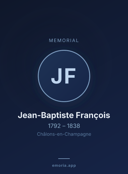 Memorial portrait of Jean-Baptiste François