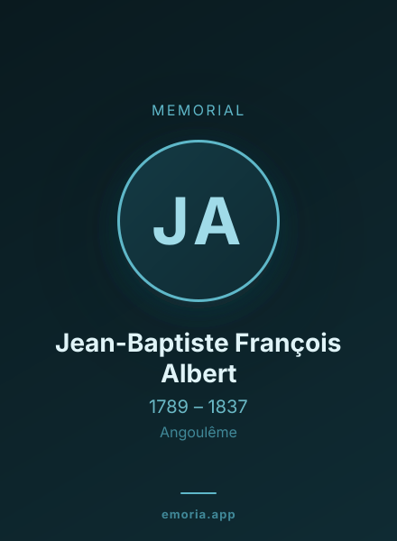 Memorial portrait of Jean-Baptiste François Albert