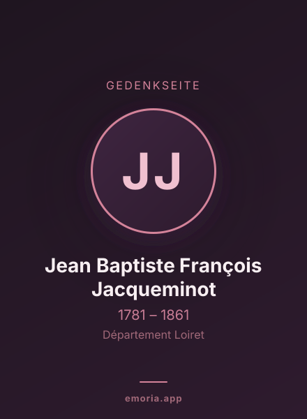 Gedenkportrait von Jean Baptiste François Jacqueminot