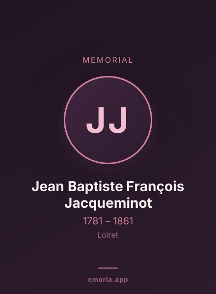 Memorial portrait of Jean Baptiste François Jacqueminot