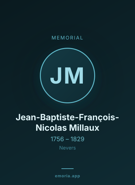 Memorial portrait of Jean-Baptiste-François-Nicolas Millaux