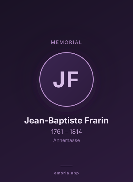 Memorial portrait of Jean-Baptiste Frarin