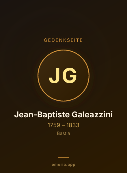 Gedenkportrait von Jean-Baptiste Galeazzini