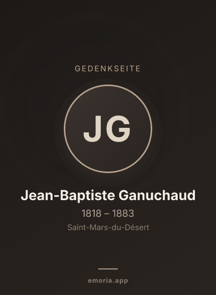 Gedenkportrait von Jean-Baptiste Ganuchaud