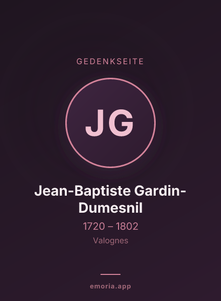 Gedenkportrait von Jean-Baptiste Gardin-Dumesnil