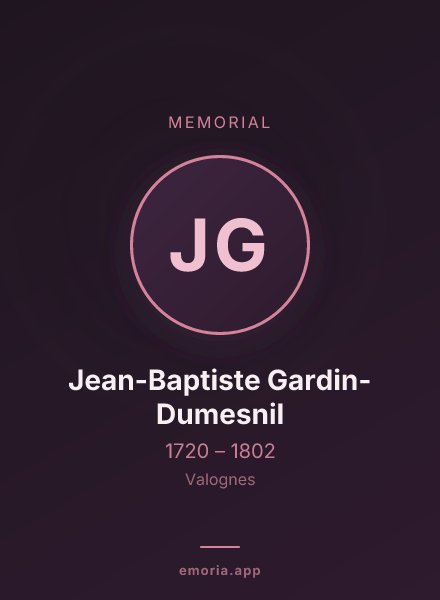 Memorial portrait of Jean-Baptiste Gardin-Dumesnil