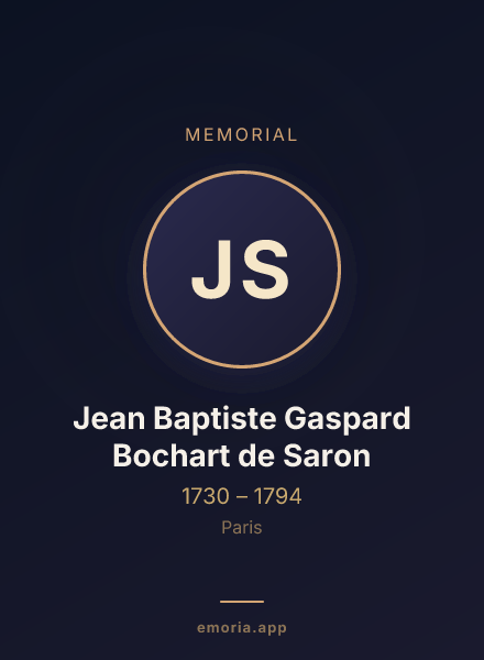 Memorial portrait of Jean Baptiste Gaspard Bochart de Saron
