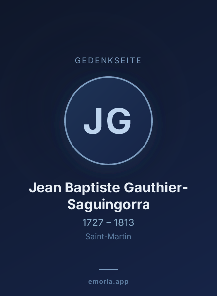 Gedenkportrait von Jean Baptiste Gauthier-Saguingorra