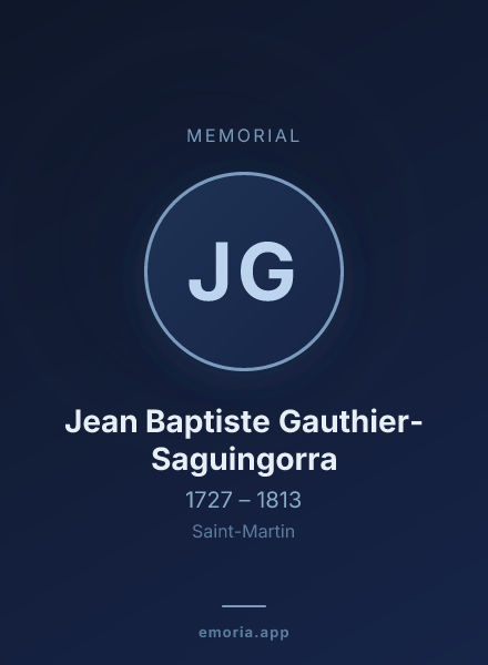 Memorial portrait of Jean Baptiste Gauthier-Saguingorra