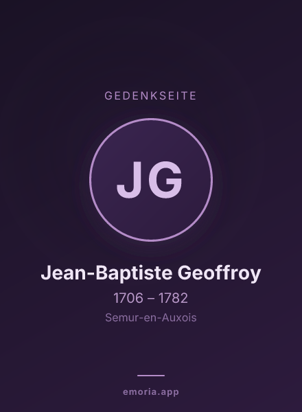 Gedenkportrait von Jean-Baptiste Geoffroy