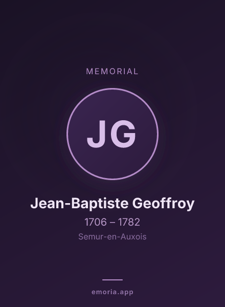 Memorial portrait of Jean-Baptiste Geoffroy