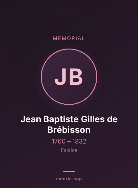 Memorial portrait of Jean Baptiste Gilles de Brébisson