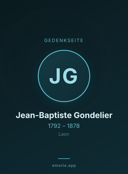 Gedenkportrait von Jean-Baptiste Gondelier