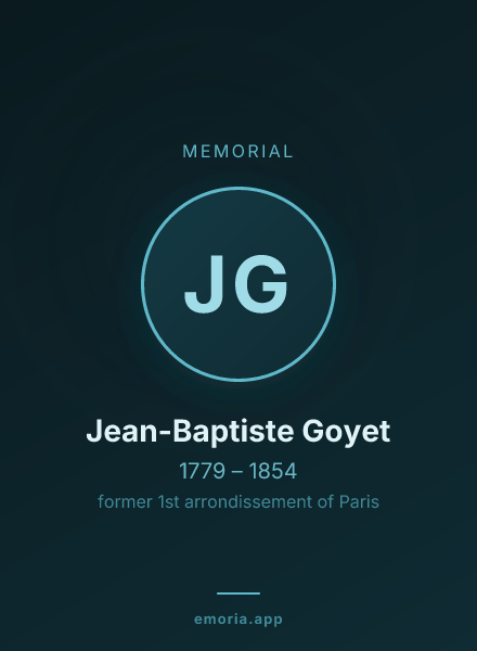 Memorial portrait of Jean-Baptiste Goyet
