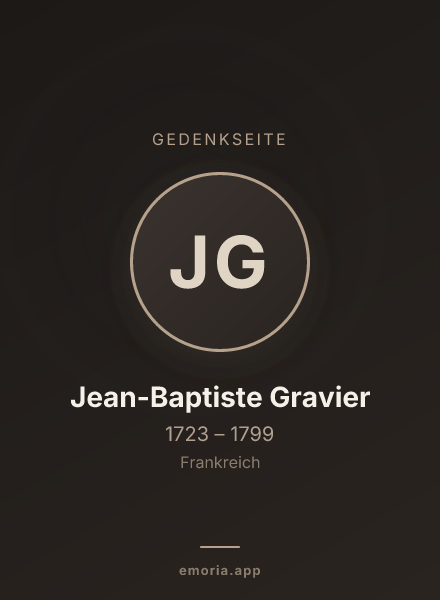Gedenkportrait von Jean-Baptiste Gravier