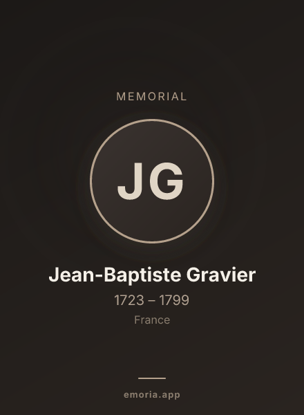 Memorial portrait of Jean-Baptiste Gravier