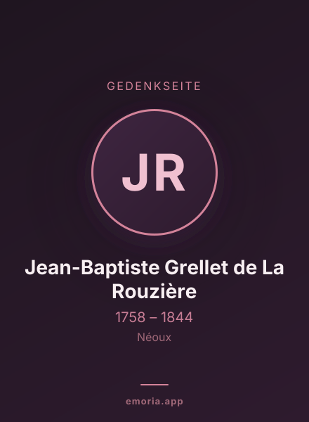 Gedenkportrait von Jean-Baptiste Grellet de La Rouzière