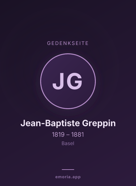 Gedenkportrait von Jean-Baptiste Greppin