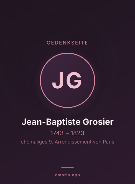 Gedenkportrait von Jean-Baptiste Grosier